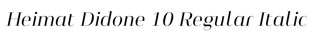 Heimat Didone 10 Regular Italic